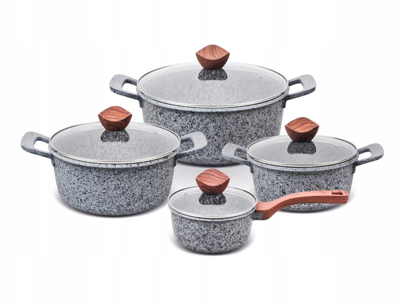 Sada hliníkových hrncov Promis GRANITE, 10 ks.